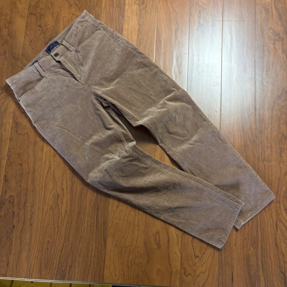 Talbots Simply Flattering Straight Leg Corduroy Pants Tan Brown Size 6